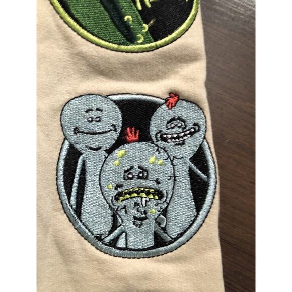 Rick And Mortuary Tan Embroidered Hood Men’s Sz Medium Nowt - Picture 9 of 16